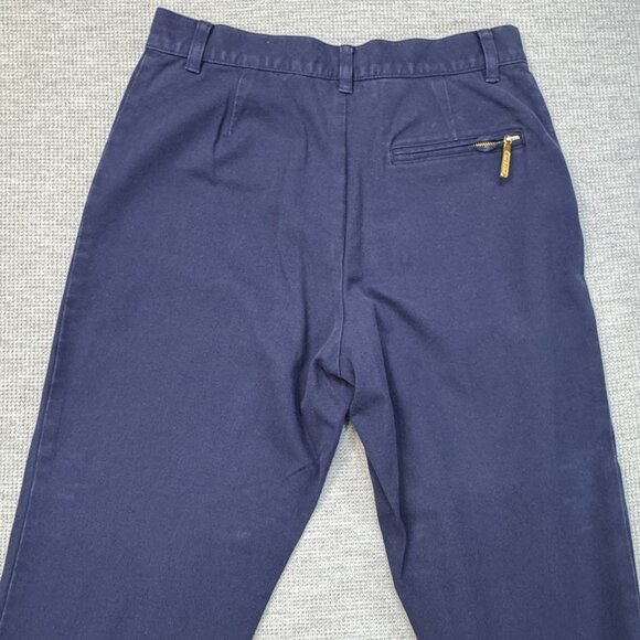 Lauren Jeans Ralph L Womens Blue Pants Zip Pockets Straight Leg Mid Rise Size 4 - Picture 4 of 11